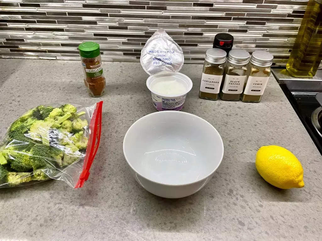 Ingredients for tandoori broccoli recipe