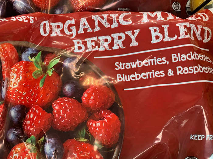 The organic mixed-berry blend is perfect for breakfast smoothies or Champagne cocktails.