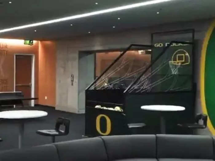 There is even an Oregon-branded pop-a-shot game.