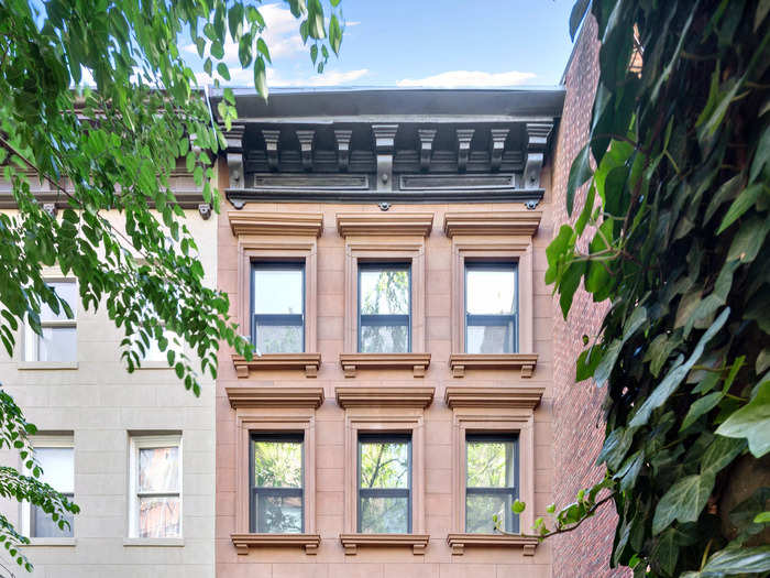 The brownstone, complete with a basketball court and media room, is listed on the market for $11.5 million.