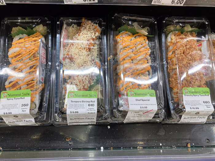 Kroger had grab-and-go sushi, but not as many options as I had seen at Publix.