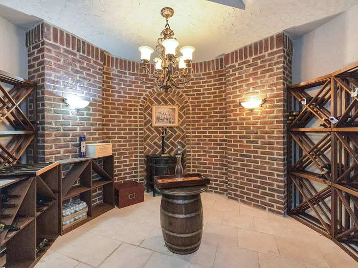 Other amenities in the mansion include a wine cellar, a bar, and a hot tub room.
