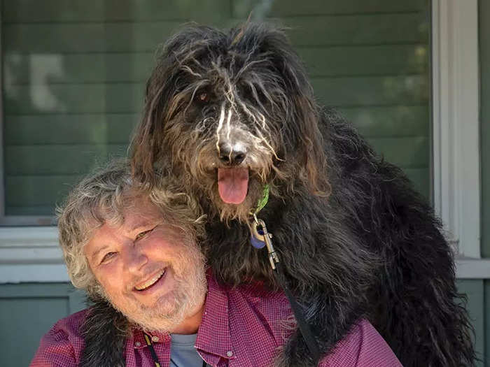 "Dave and Dudley" by Judy Nussenblatt shows the close bond the two share.