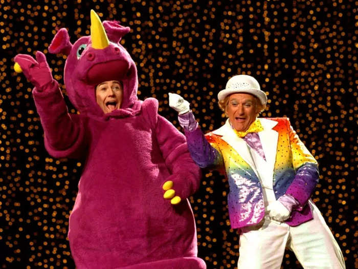 Williams co-stars with Ed Norton in the Danny DeVito-directed comedy "Death to Smoochy," which was released in 2002.