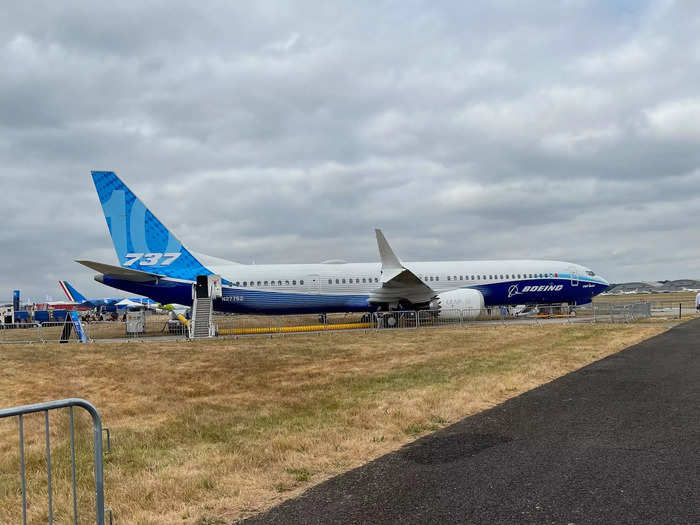 Because the MAX 10 is longer than previous MAX variants, the plane needs to stand higher to give the tail more clearance on takeoff so it does not suffer a tail strike.