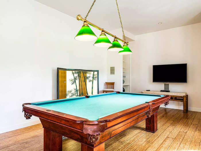 The main house also has a billiard room.