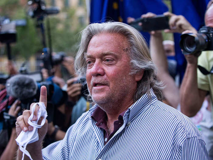 Bannon was indicted on federal fraud charges in 2020 but was later pardoned by Trump