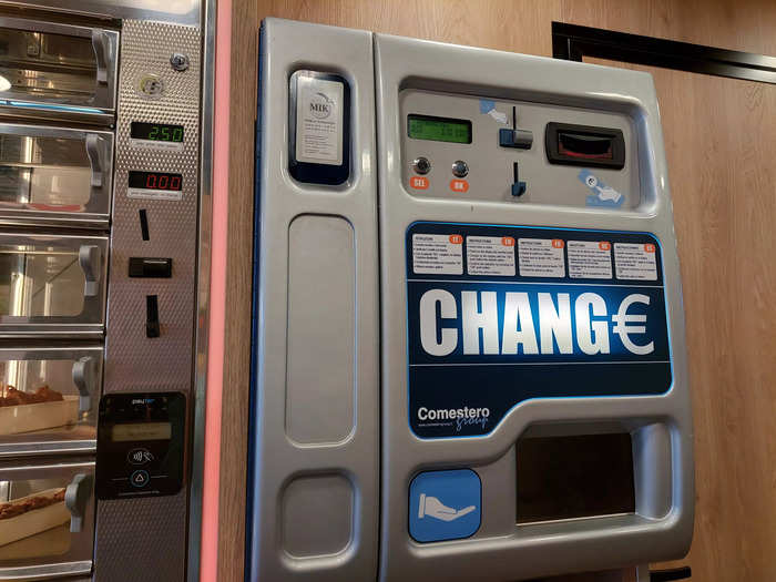 Some even had coin dispensers that you could use with notes, cards, and payment apps.