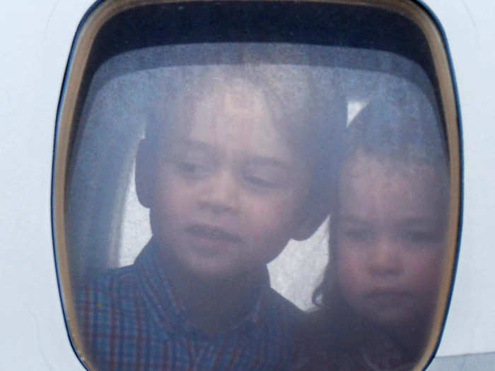 By 2017, Charlotte and George were quite the twosome — the Cambridge kids were caught peering out their plane window during a trip to Poland.