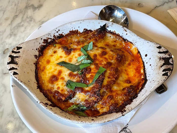 This eggplant dish was a cheese lover