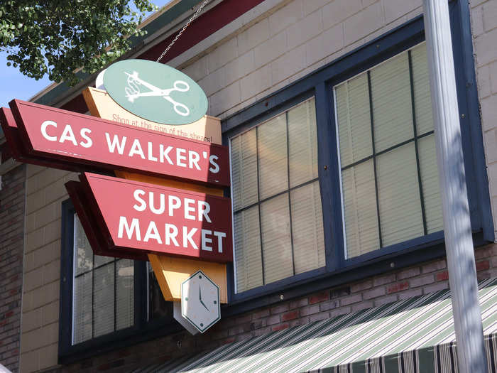 A decorative storefront for Cas Walker