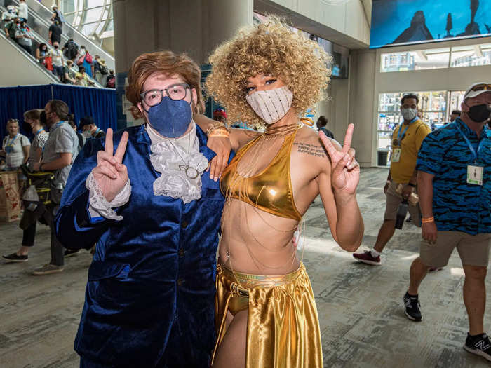 These two SDCC attendees channeled their inner Austin Powers and Foxxy Cleopatra.