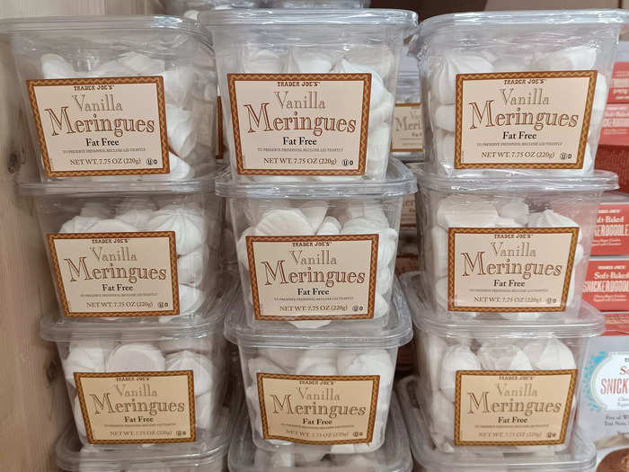 The vanilla meringues have an airy, crisp exterior and melt in your mouth.