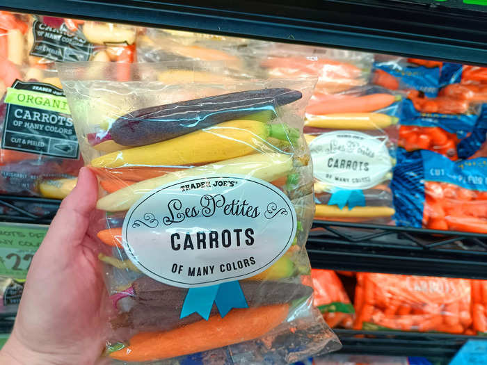 These colorful, petite carrots have serious visual appeal.