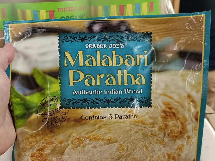 Malabari paratha is a layered, no-yeast bread that breaks apart almost like a pastry.