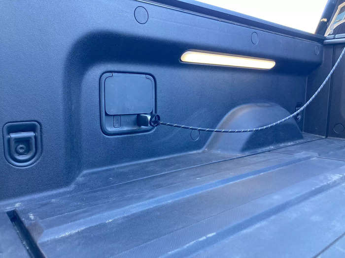 The truck also offers a cable system in the bed for locking up bikes and other cargo.