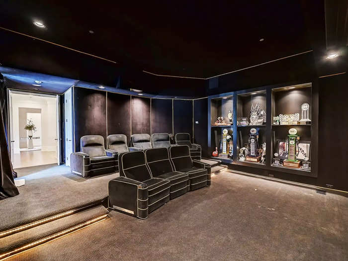 There is also a theater room. The trophies probably don