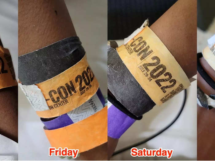 Mandatory paper wristbands that attendees were required to wear to enter the convention for five days straight were a bad idea.