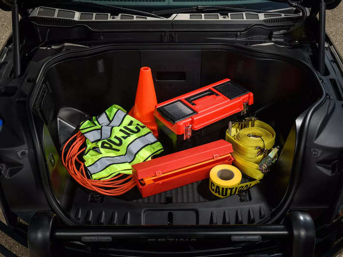 As in the regular F-150 Lightning, a big frunk adds lockable storage for all sorts of gear.