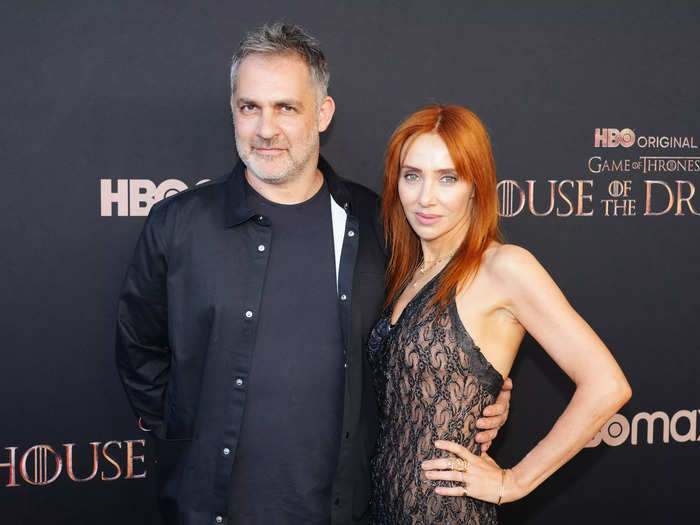 "House of the Dragon" showrunner Miguel Sapochnik and his wife Alexis Raben also posed on the carpet together. Raben also has a role on the show as a character called Talya.