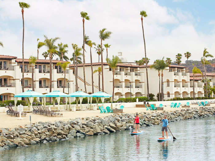 3. Kona Kai Resort & Spa: also located in San Diego, this resort has a private beach where guests can go paddle boarding. Rooms start around $150 a night.