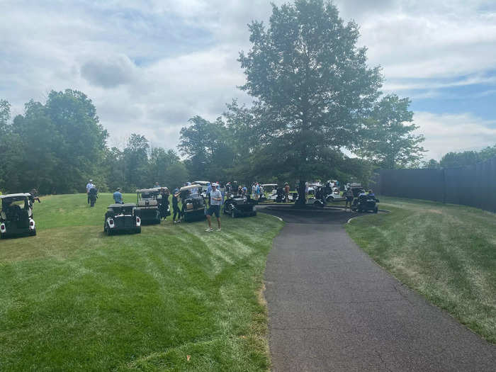 Though that may have just been personal preference — clearly there were plenty of golf carts for everyone, no matter how many were with the former president.