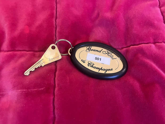 One of the hotels I stayed at gave me an actual key on an oversized keychain to access my room.