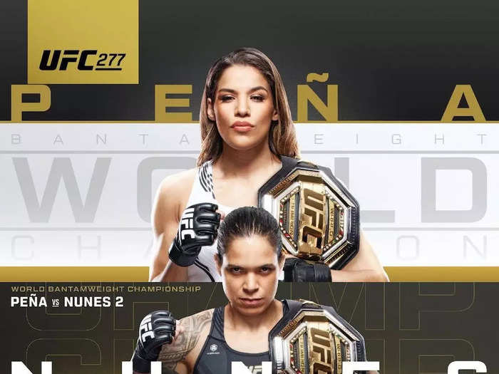 The Pena vs. Nunes 2 fight is one of 13 bouts at UFC 277.