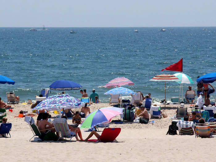 The publicly accessible beaches can get very crowded.