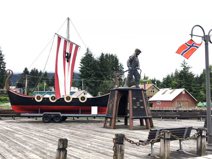 At 9 a.m., the ferry docked briefly at the small fishing community of Petersburg, the first of two scheduled stops on the way to Ketchikan.