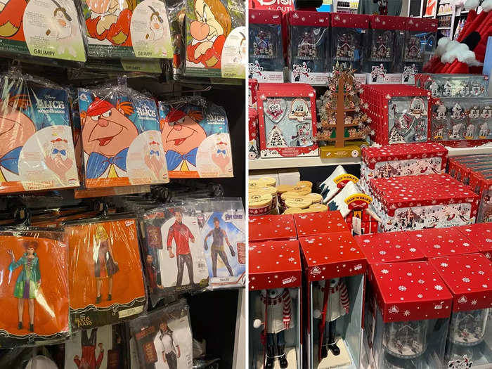 Seasonal items, like Halloween costumes and Christmas decorations, are seemingly available year-round.