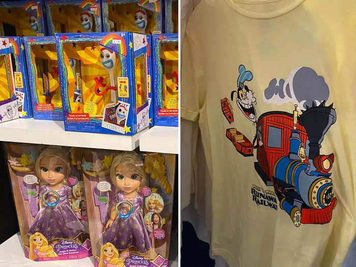 The selection was also better, in my opinion. There was regular Disney Store merchandise, some of which you can buy online, and items straight from Disney theme parks.