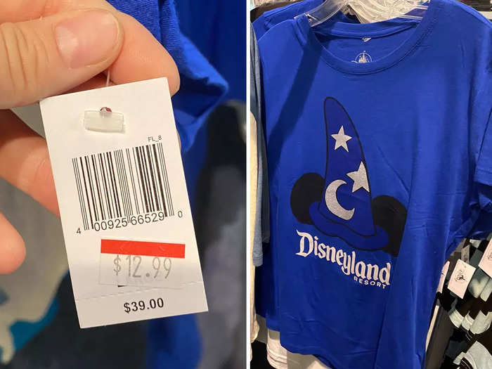 There were some major differences though, like clearance prices on most items. One Disneyland shirt I found was more than 50% off, with its original $34 price tag replaced by a $12.99 clearance sticker.