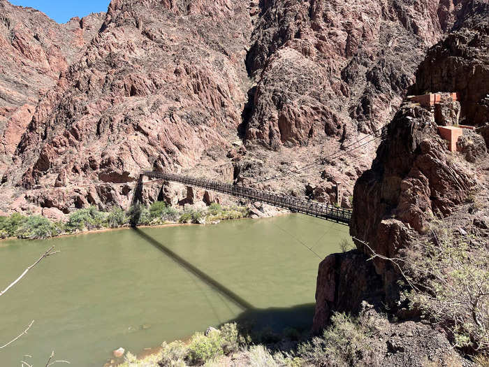 In our excitement to reach Phantom Ranch, I regret that we skipped a stop by the   Black Bridge.