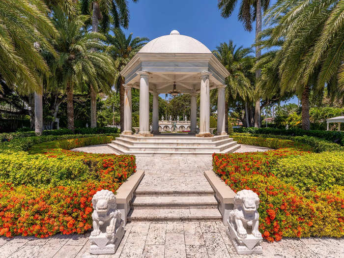 It also has a marble gazebo facing the bay.