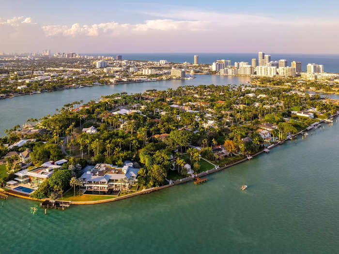 There are approximately 60 homes on the island, roughly half of which are on the waterfront.