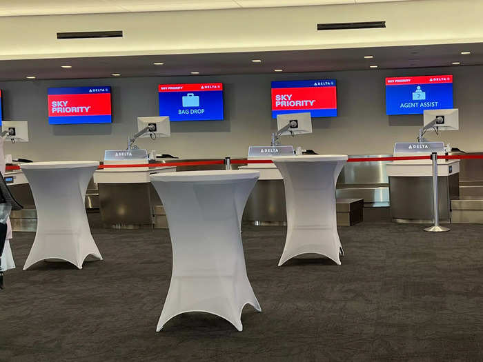 There is also a separate check-in area for Sky Priority passengers.