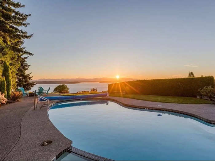 This pool overlooking the Puget Sound in Washington can be rented for $99/hour.
