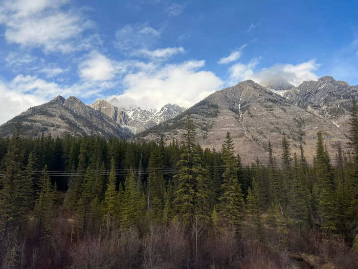 When we got closer to the train stop, we saw incredible views of the Rocky Mountains for a few hours.