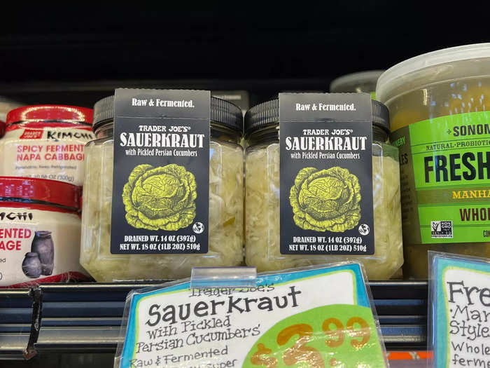 Add this sauerkraut with pickled Persian cucumbers to sandwiches and salads.