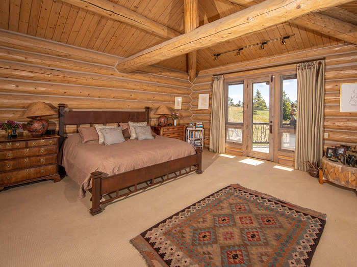 The home has five bedrooms, starting with this master suite.