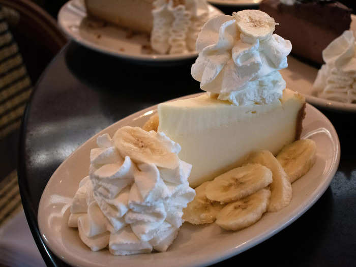 4. Fresh Banana Cream Cheesecake - $9.50