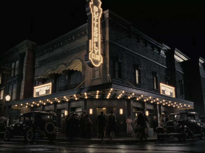 The Temperance park facade was built with custom lights and hand painted signs to match Sweetwater shop-for-shop.