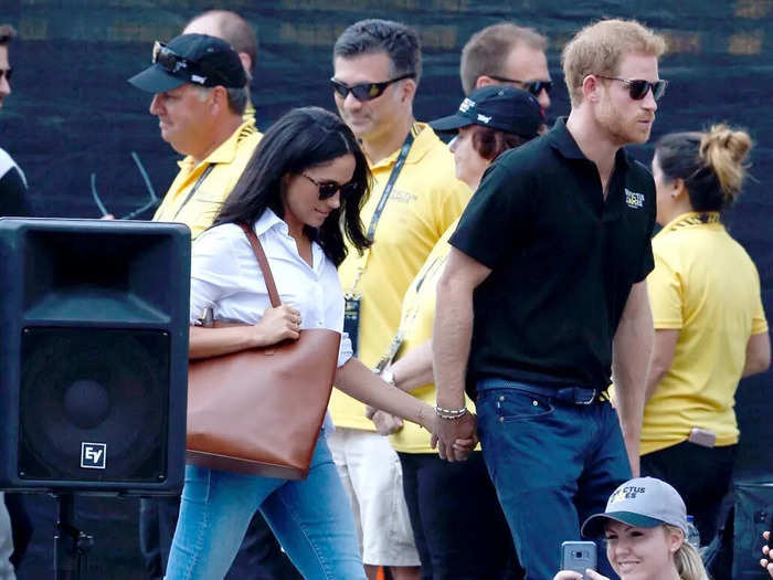 On the same day, the couple was seen holding hands, a form of PDA reportedly discouraged by Queen Elizabeth II.