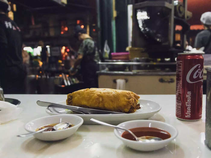 I ordered the crab omelet, which cost 1,200 Thai baht, or around $33. It was a huge portion that could feed two people.