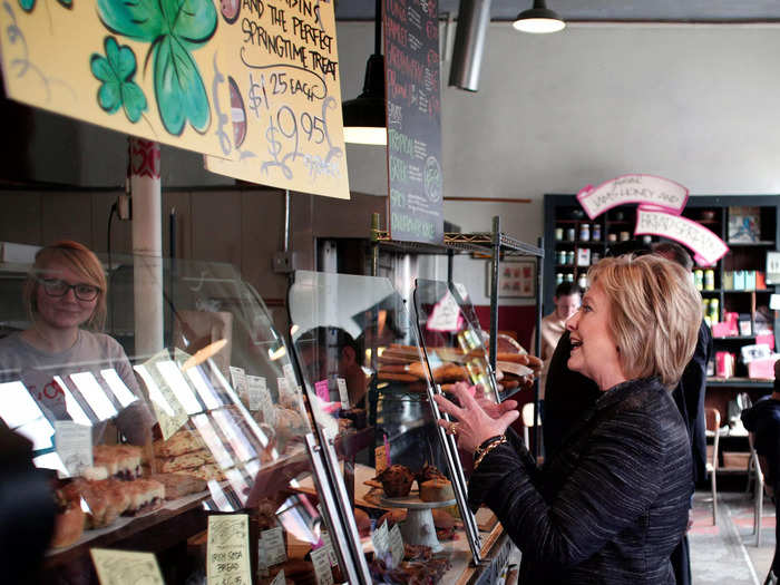 Hillary Clinton gave small businesses in Detroit, Michigan, shout-out on Instagram.