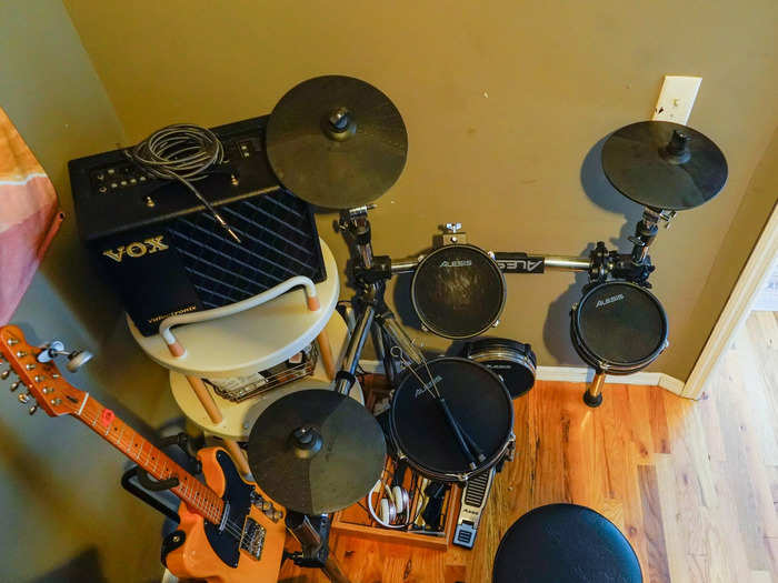 The only pieces of an acoustic kit I do need only take up 10 square feet of space in my apartment, and I use a small electric kit to practice at home.