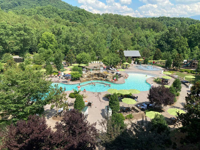 Outside, the pool area provided a welcome break from the Tennessee summer heat.