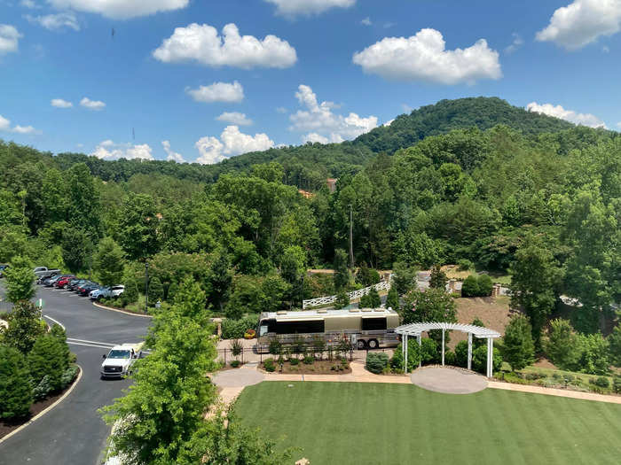 I could see the foothills of the Great Smoky Mountains from my window.