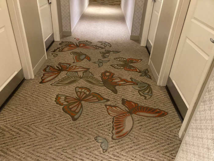 In another tribute to Parton, I also noticed butterfly designs in the carpet.